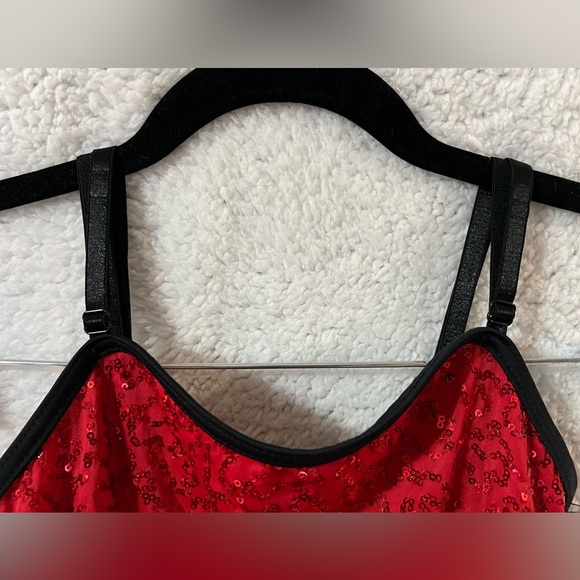 Weissman red and black sequin dress medium Child - Picture 6 of 9